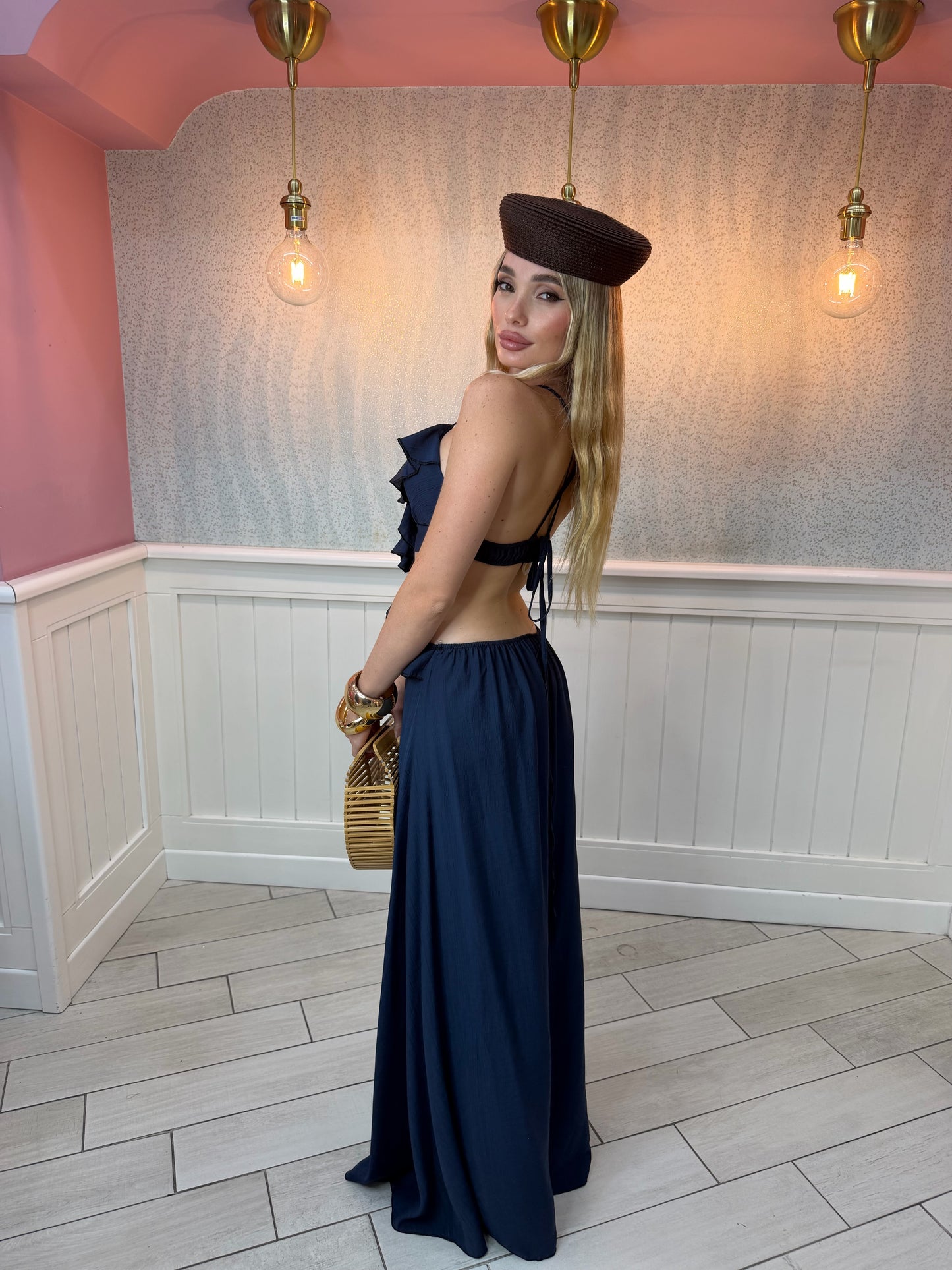 DRESS TALEYA NAVY