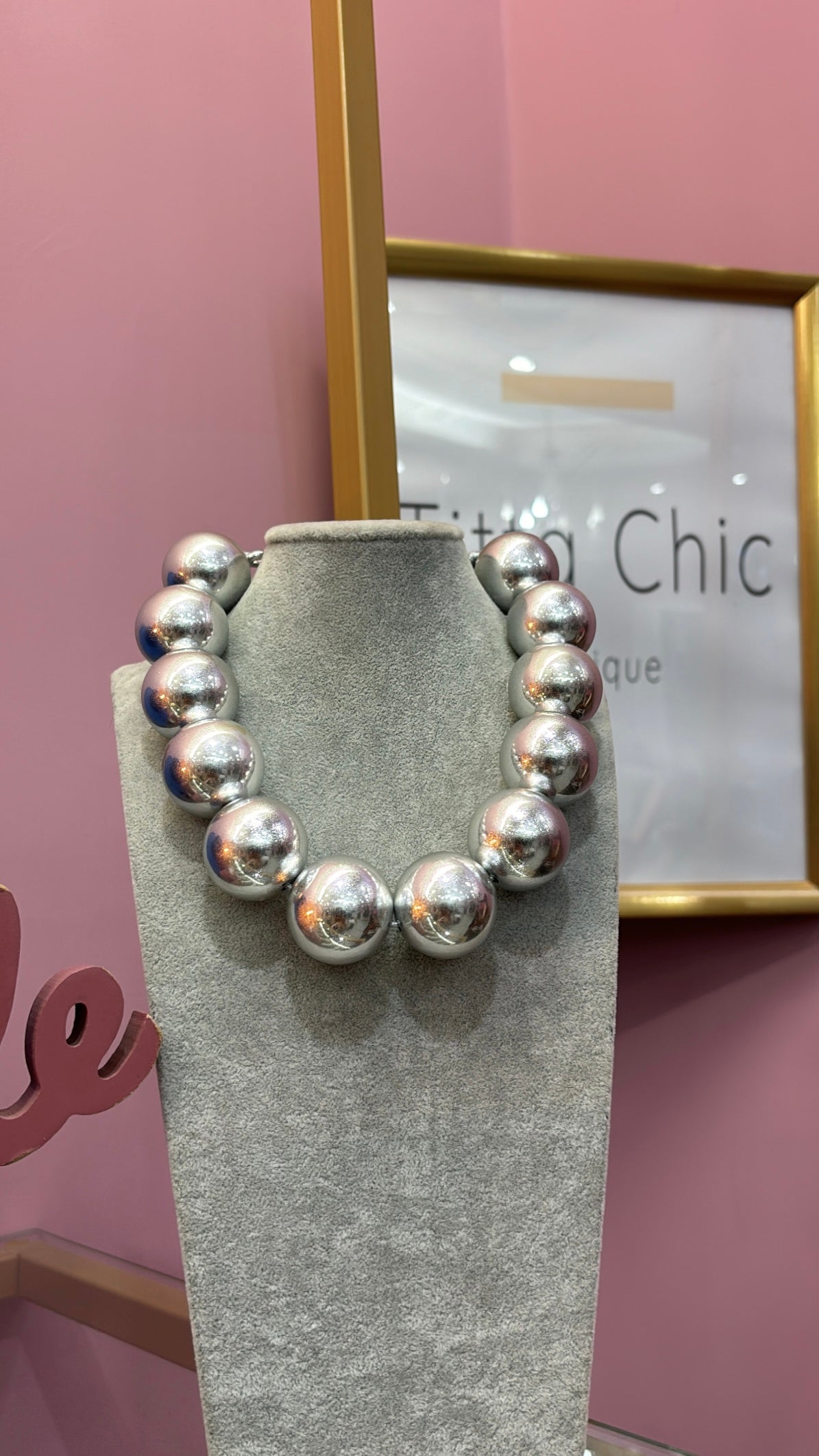 Collana big perle argento