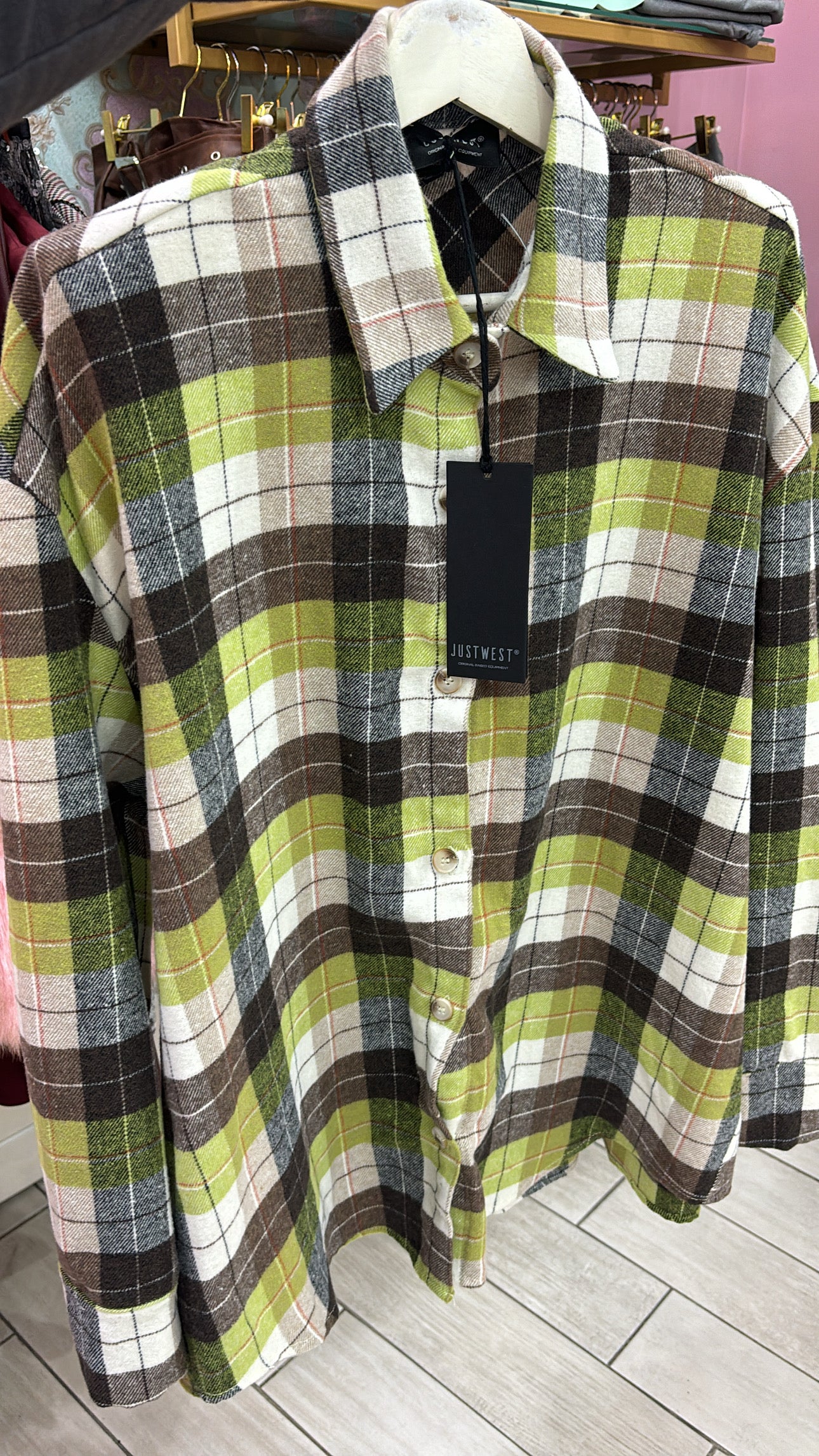 CAMICIA QUADRI VERDE BY JUSTWEST