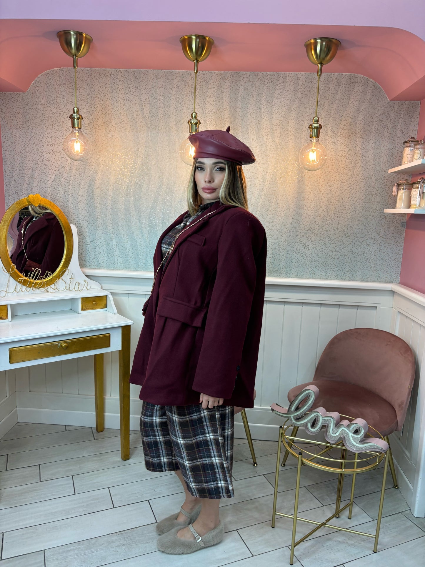 BLAZER CAPPOTTO BORDEAUX