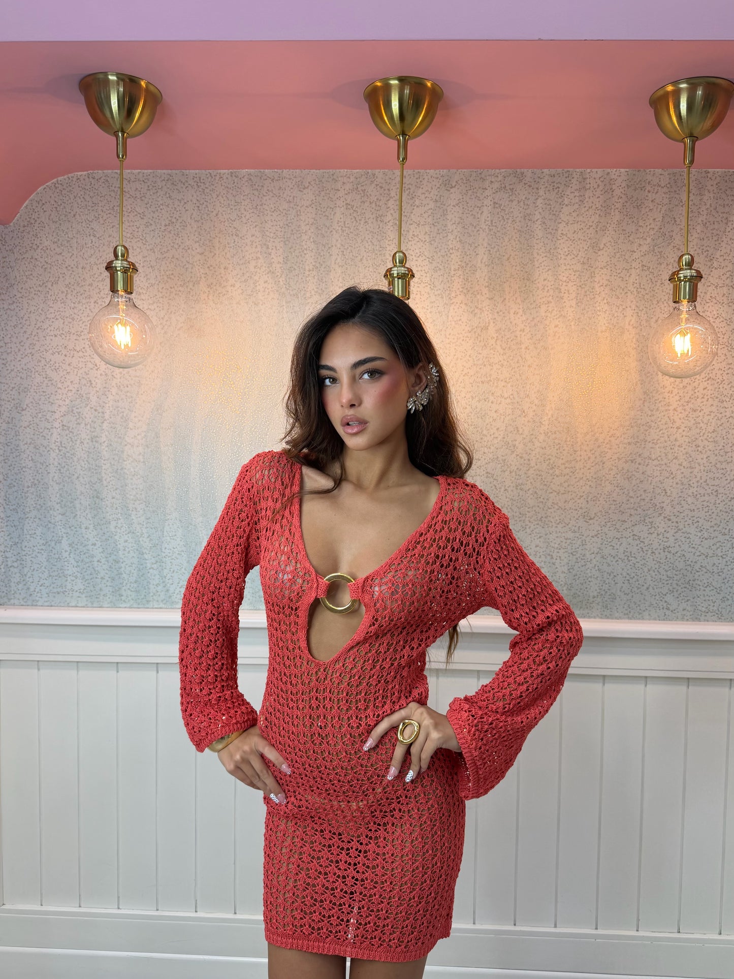 DRESS RETAL SALMONE