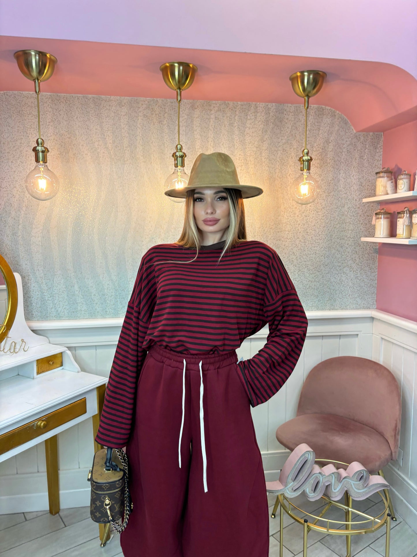 MAGLIA STRIPES ( bordeaux&marrone)