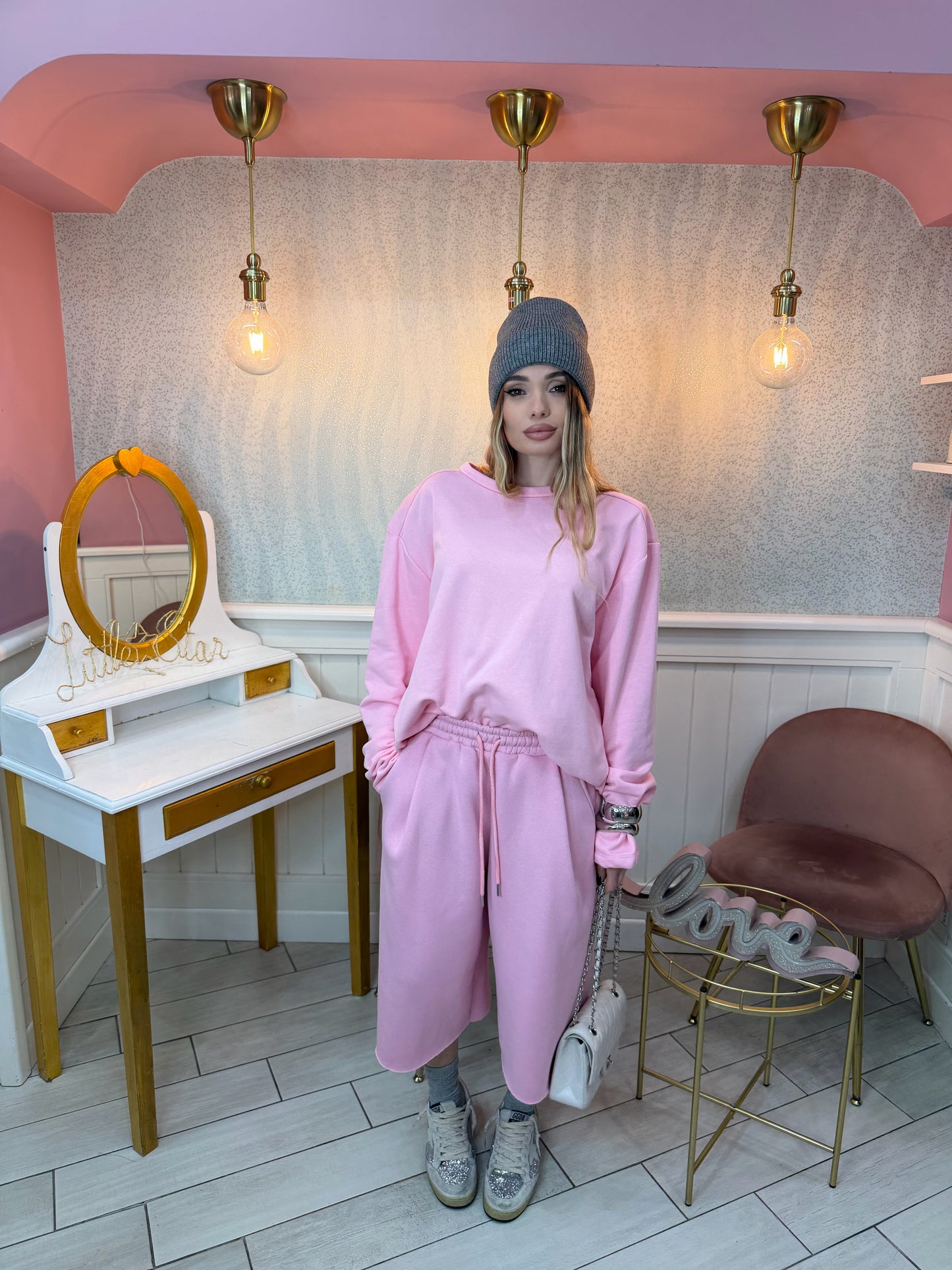 MAXI FELPA OVER ROSA JUSTWEST