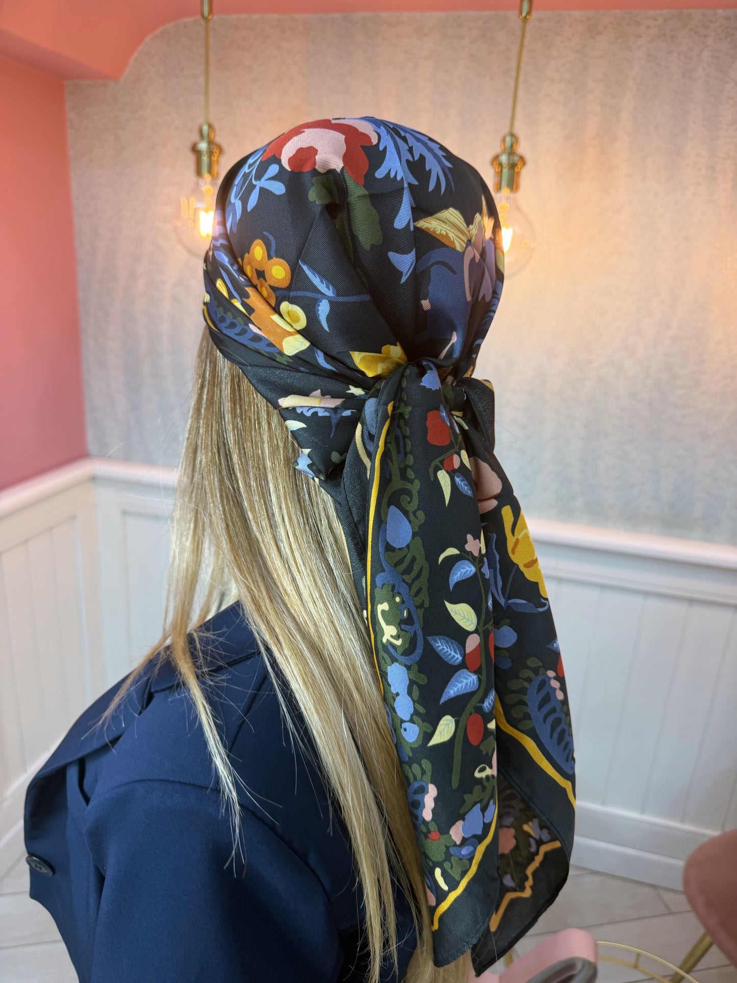 FOULARD FIORI BLU
