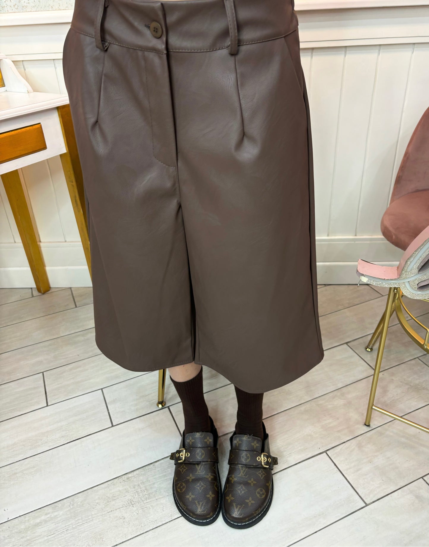 BERMUDA ECOPELLE MARRONE