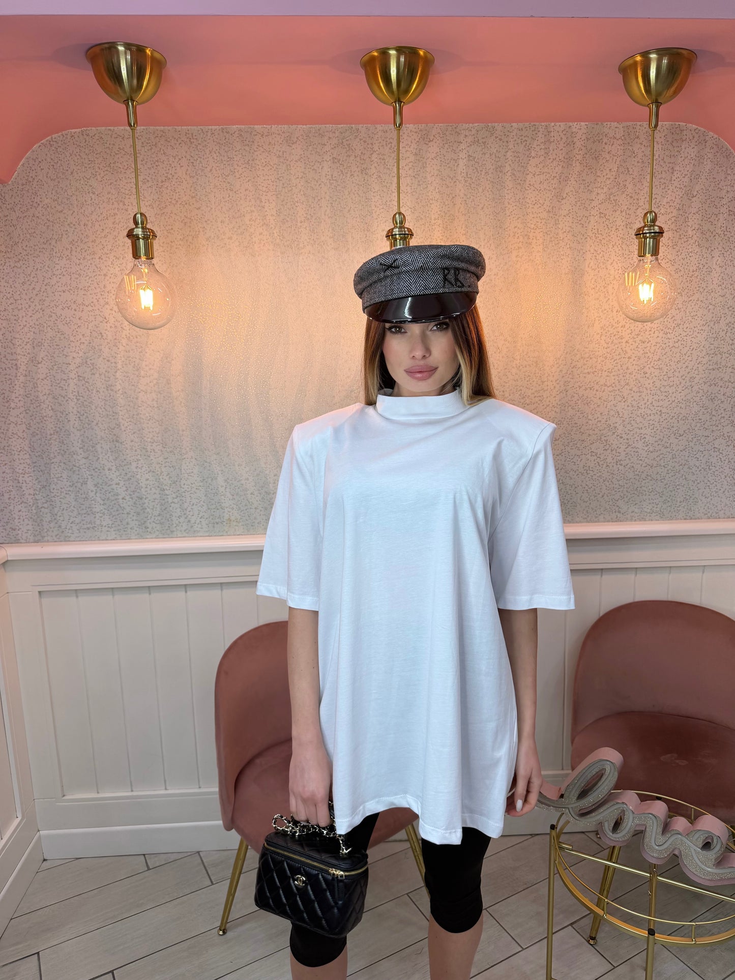 T-SHIRT CON SPALLINE JUSTWEST BIANCA