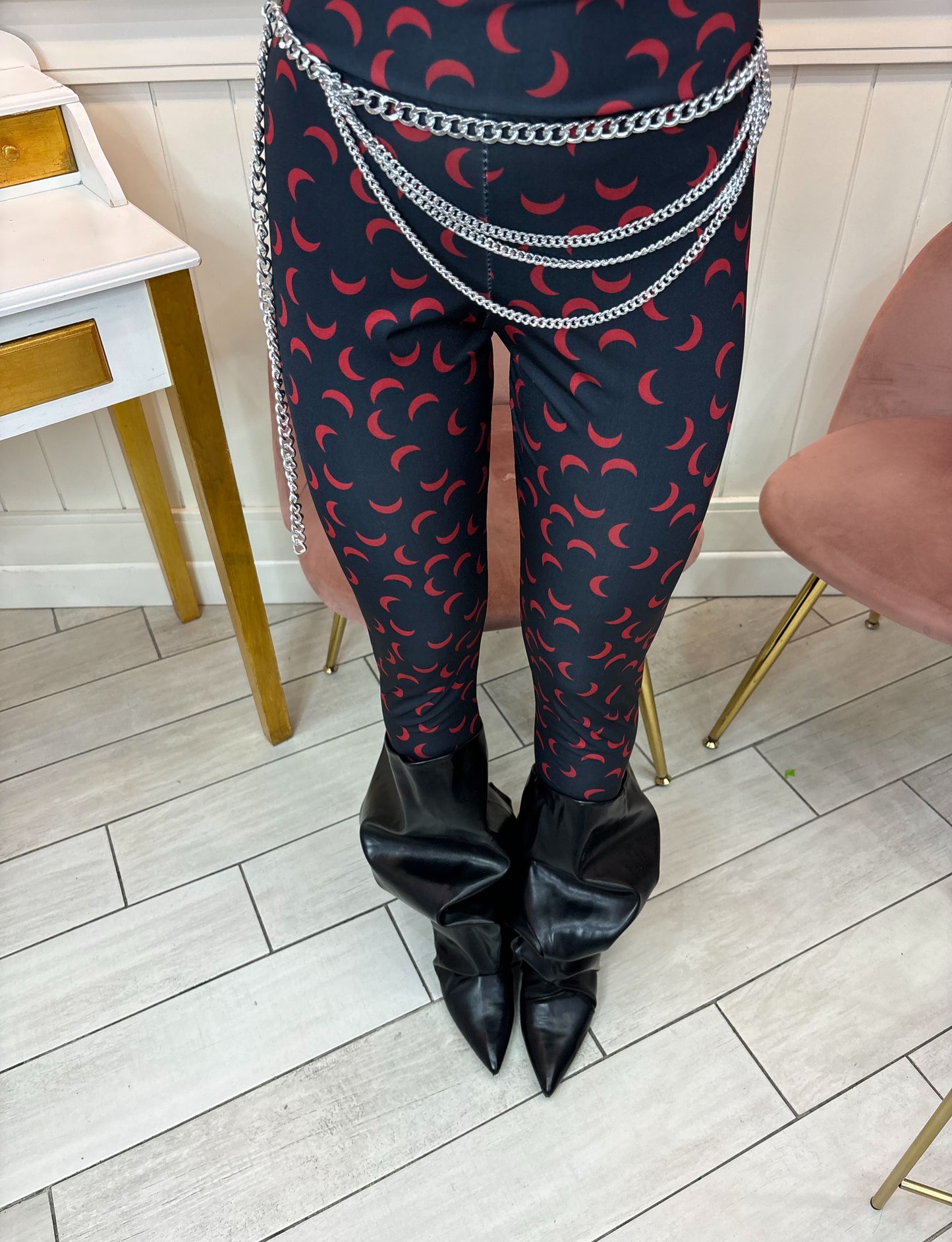 LEGGINS LUNE ROSSE