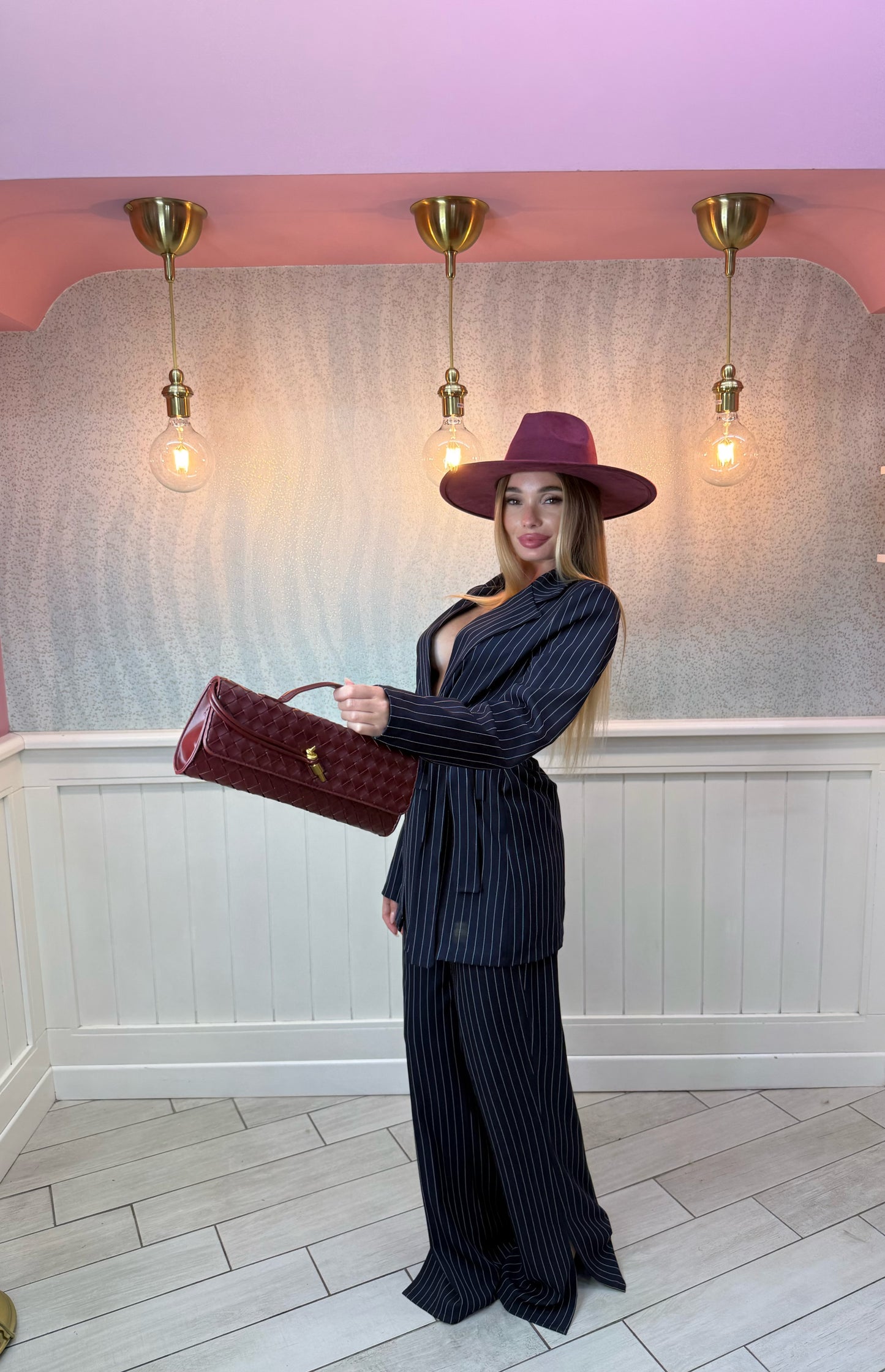 Tailleur September Gessato Blu