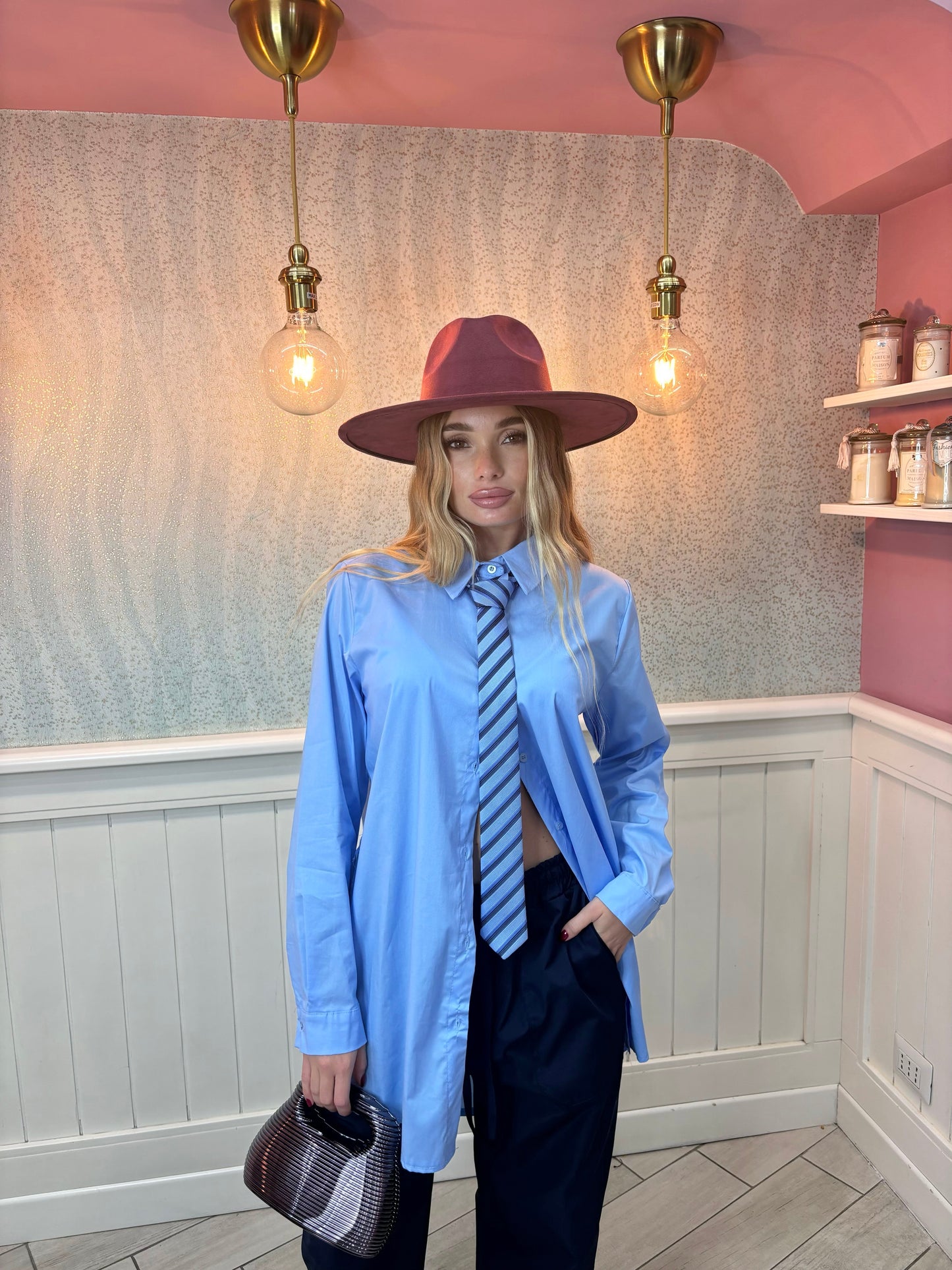 Camicia Over azzurra