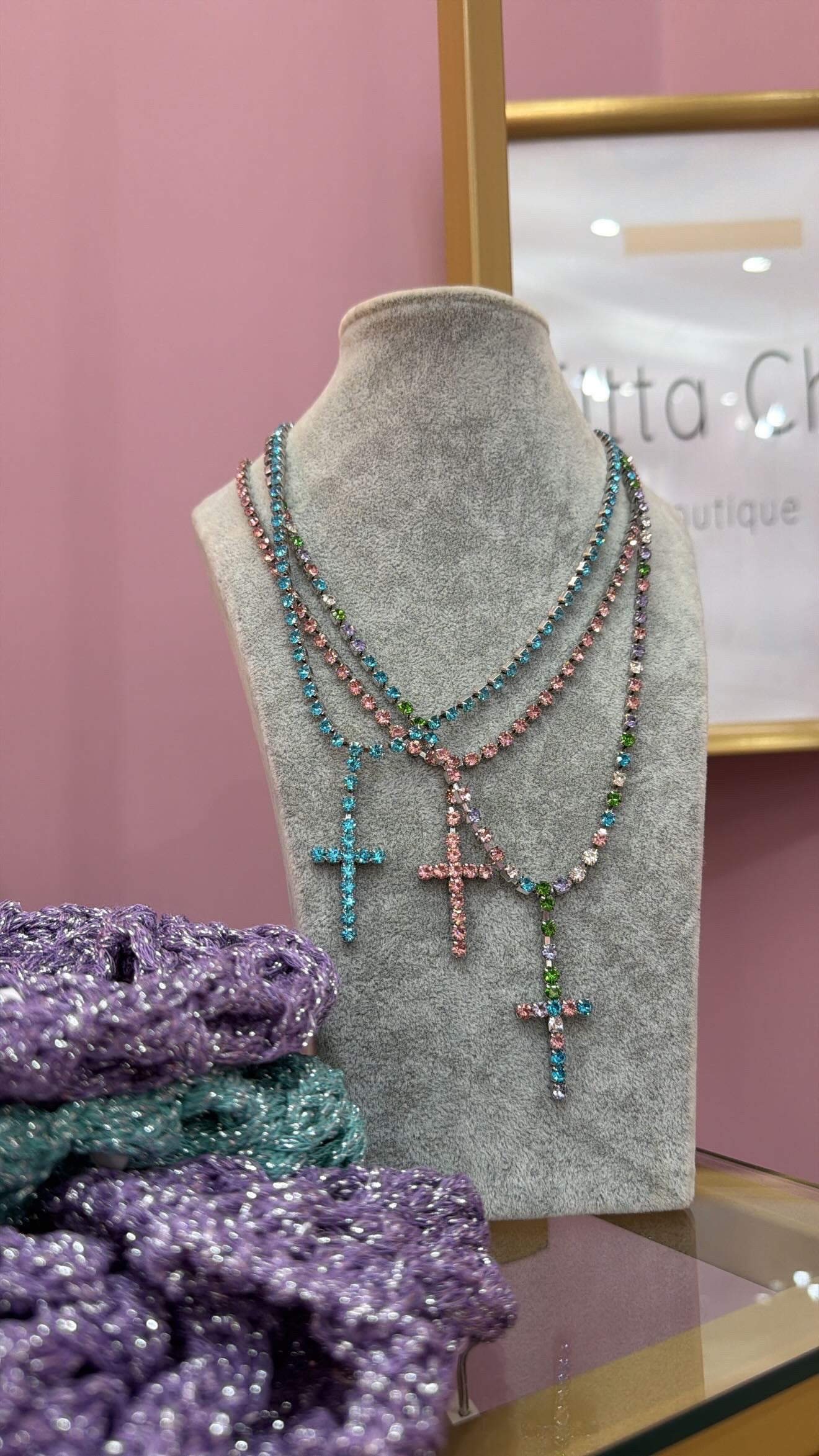 COLLANA CROCE COLORATA