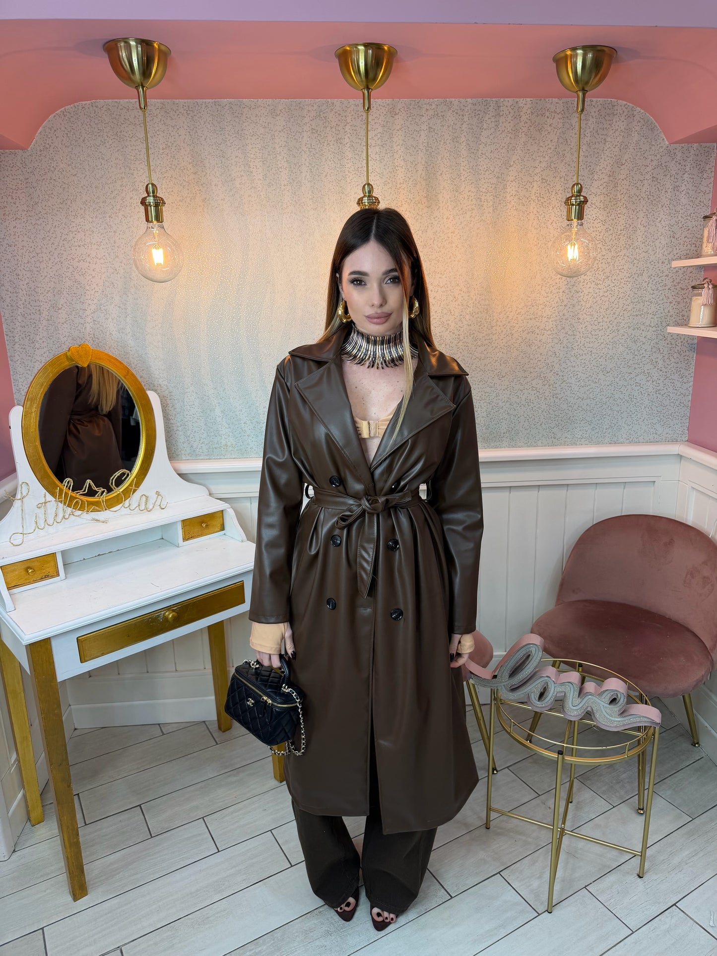 TRENCH ETROS MARRONE