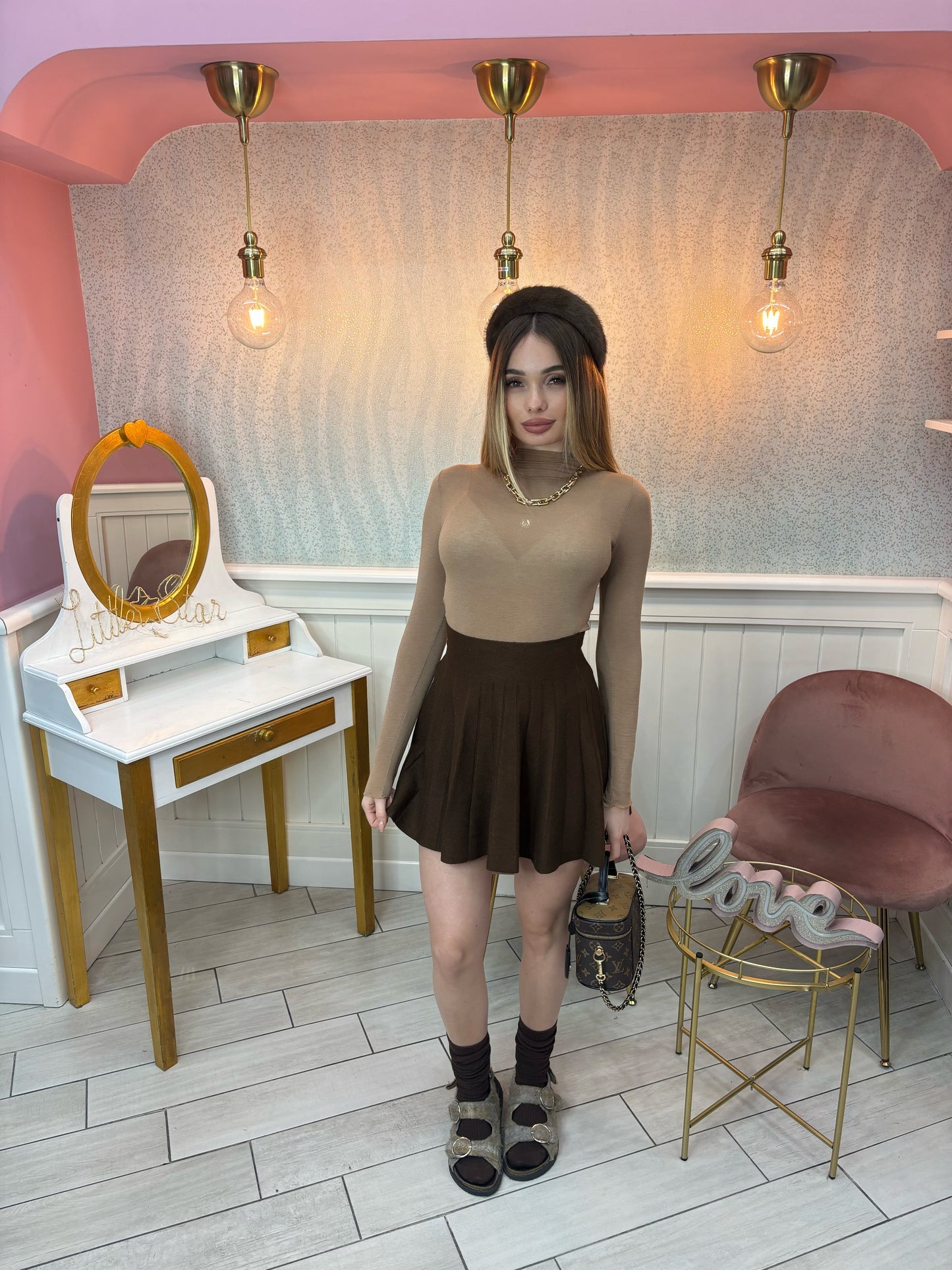 MAGLIA SEMITRASPARENTE CAFFÉ