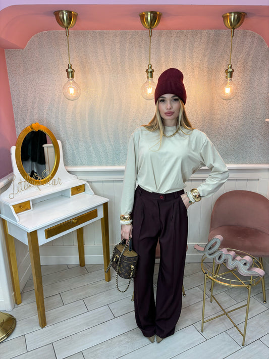 PANTALONE ADELE BORDEAUX