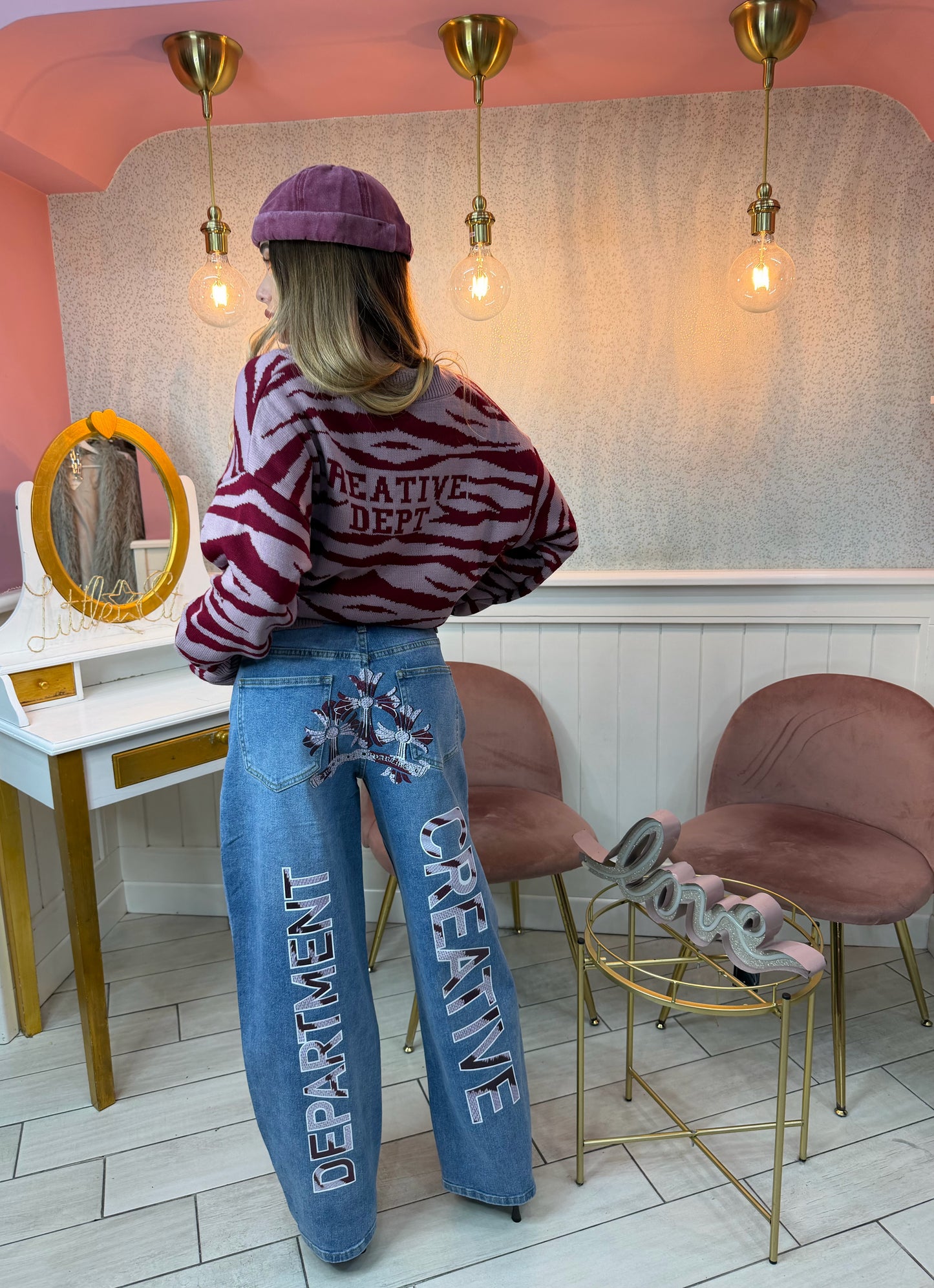 COORDINATO DENIM + PULL CREATIVE DEPT