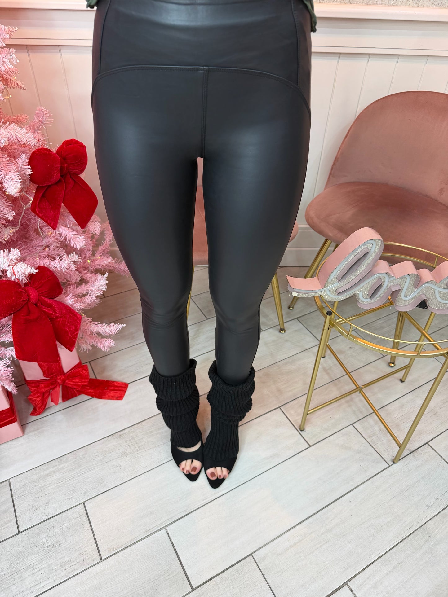 LEGGINS MODELLANTE ECOPELLE FELPATO INTERNAMENTE