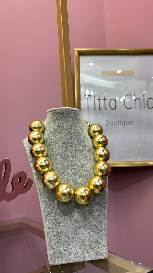 Collana big perle oro