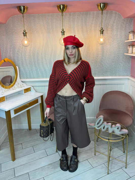 BERMUDA ECOPELLE MARRONE