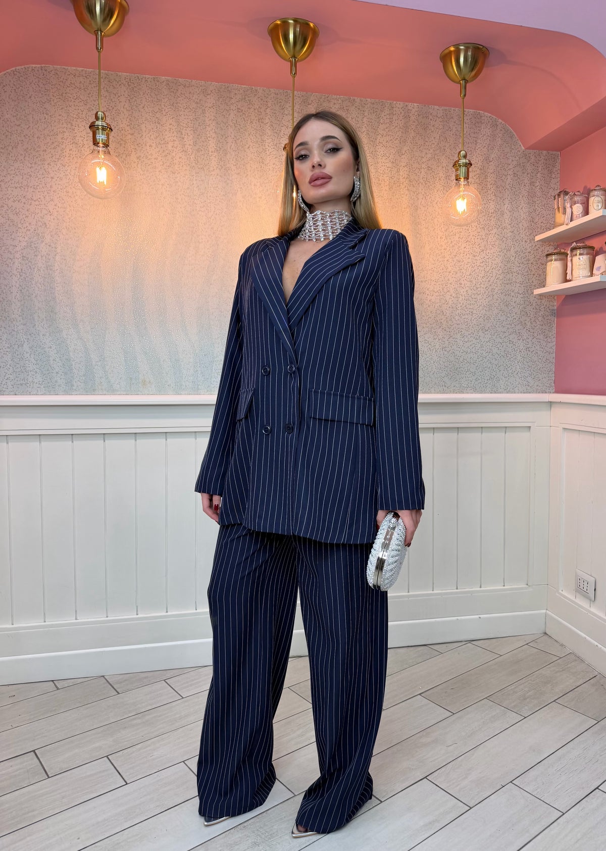 TAILLEUR OFFICE GESSATO BLU