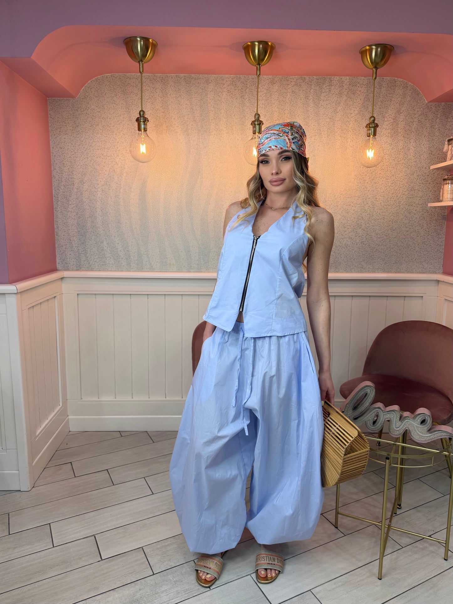 COORDINATO MAYA CELESTE