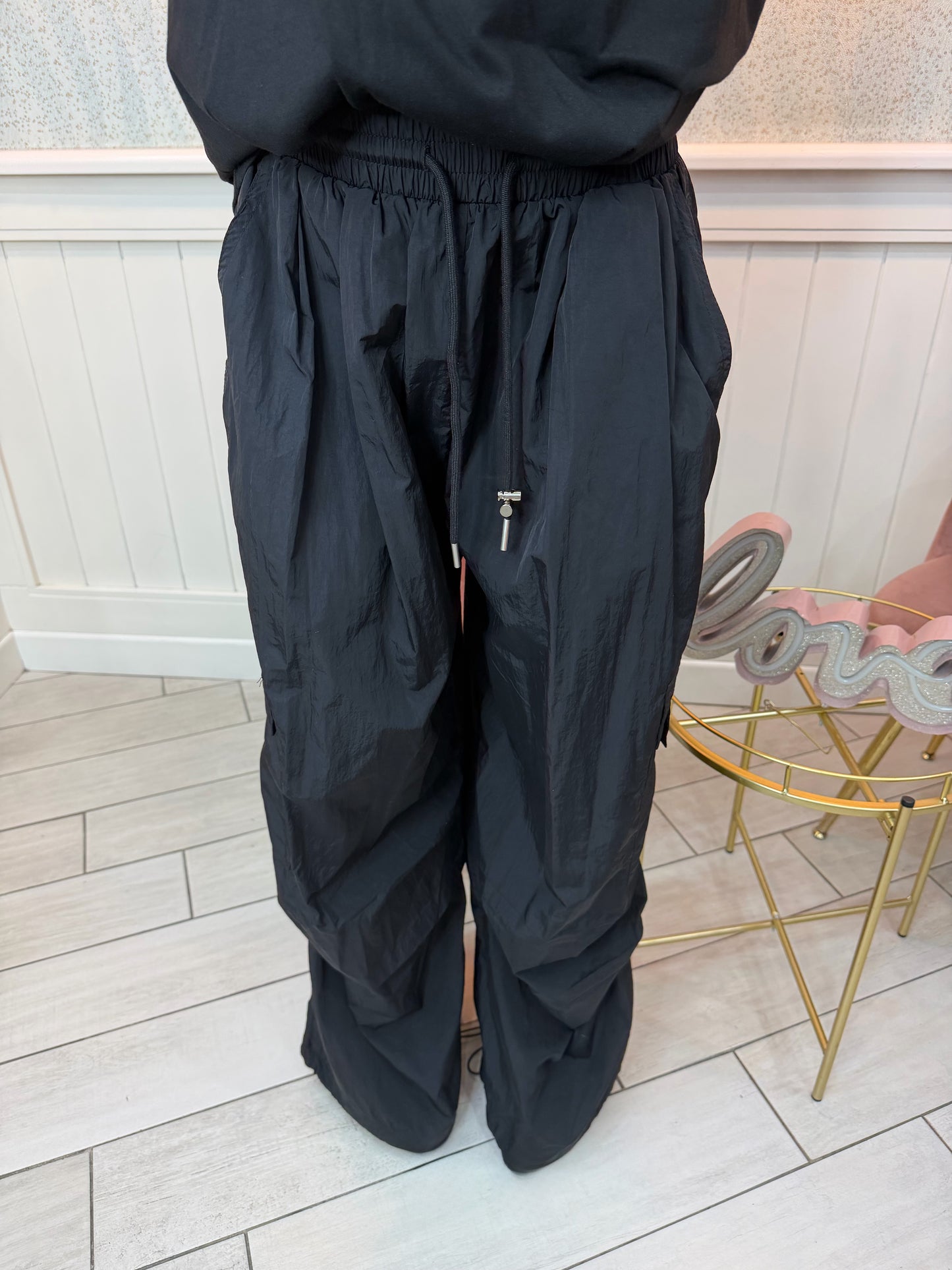 PANTALONE CARGO NERO