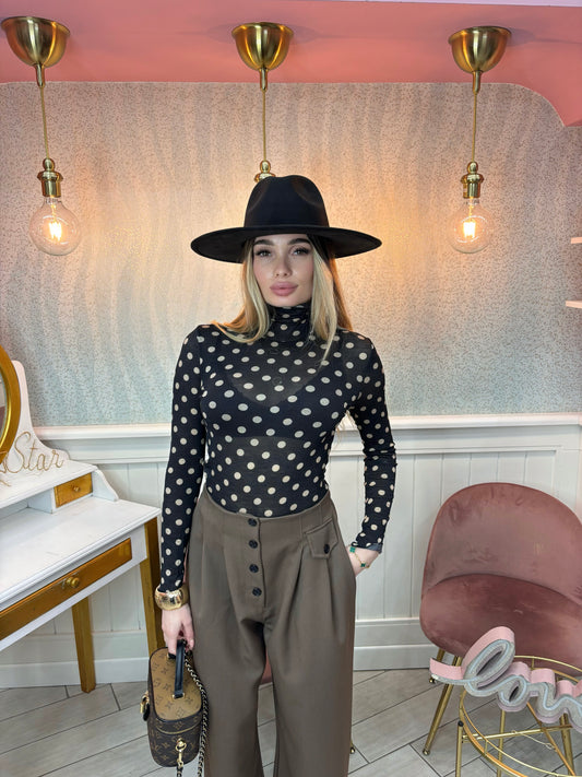 MAGLIA SEMITRASPARENTE CASHMERE POIS