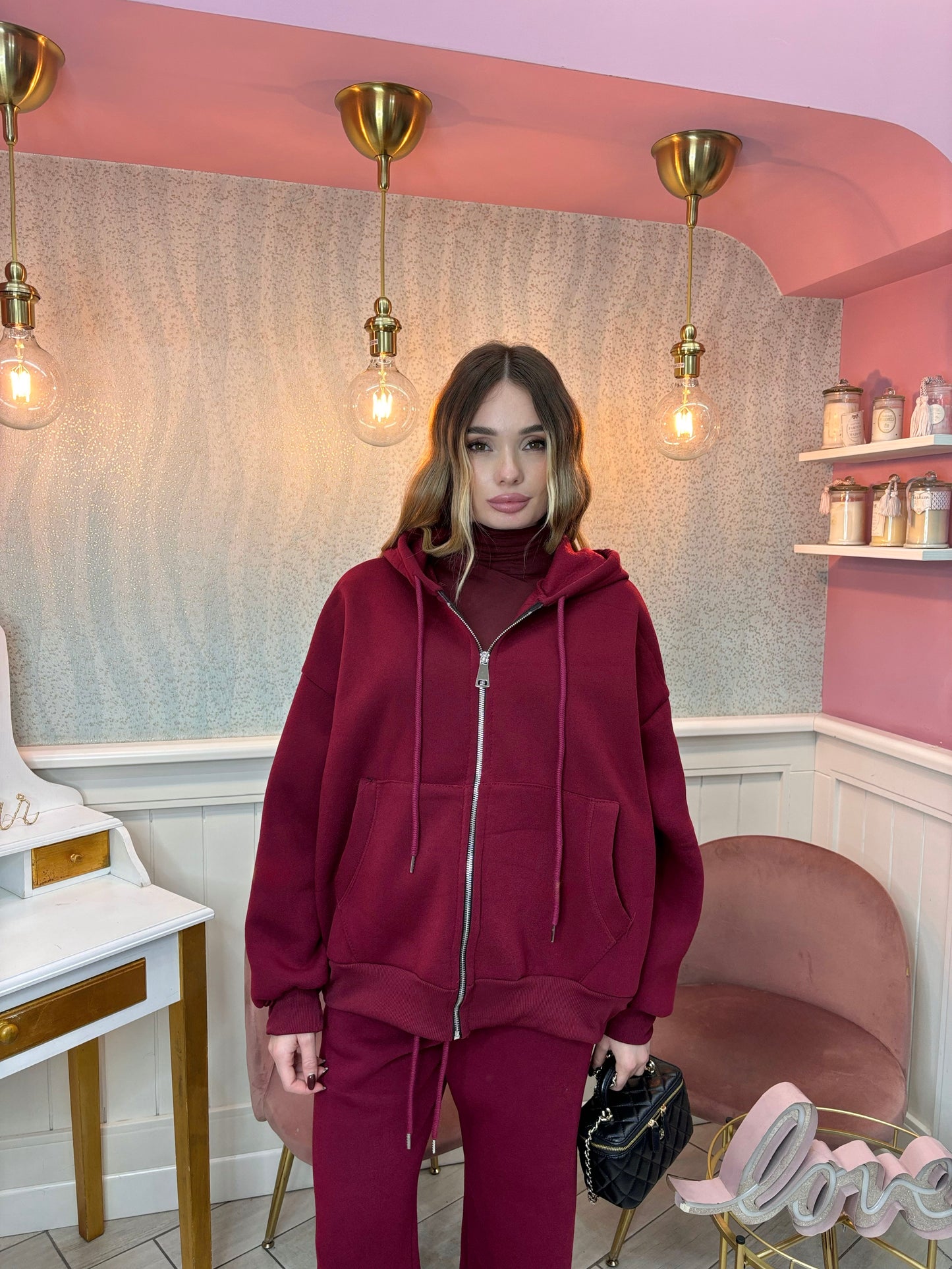 FELPONE CON ZIP FELPATO GRIGIO