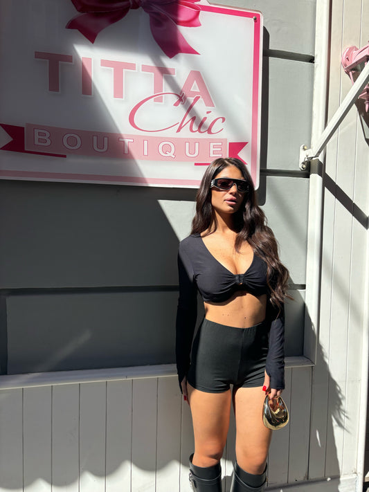 Coordinato culotte nero