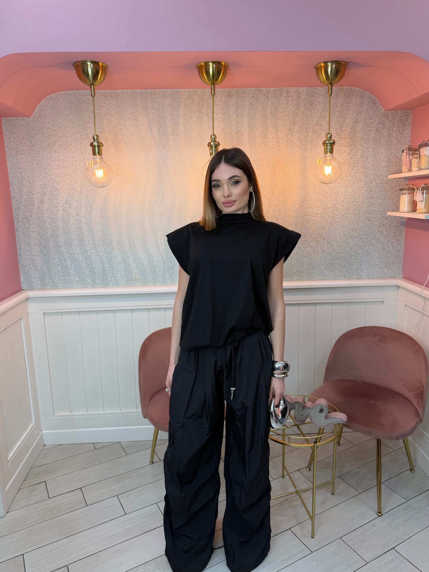 PANTALONE CARGO NERO