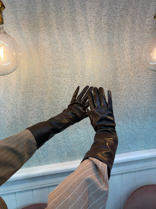 GUANTO LUNGO MARRONE