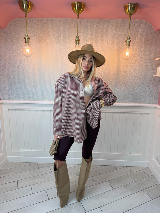 CAMICIA OVERSIZE VICKY BORDEAUX JUSTWEST