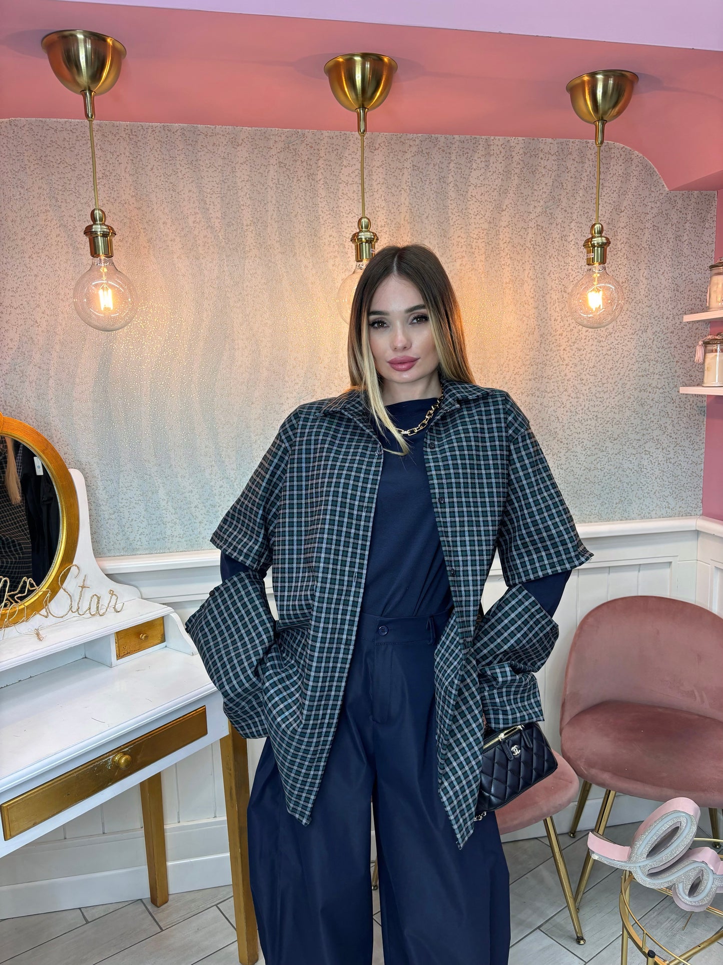 CAMICIA QUADRI VERDE