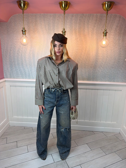 JEANS WIDE RIPPED