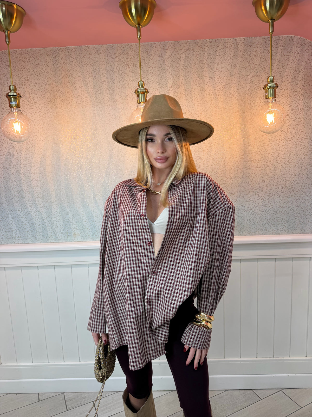 CAMICIA OVERSIZE VICKY BORDEAUX JUSTWEST