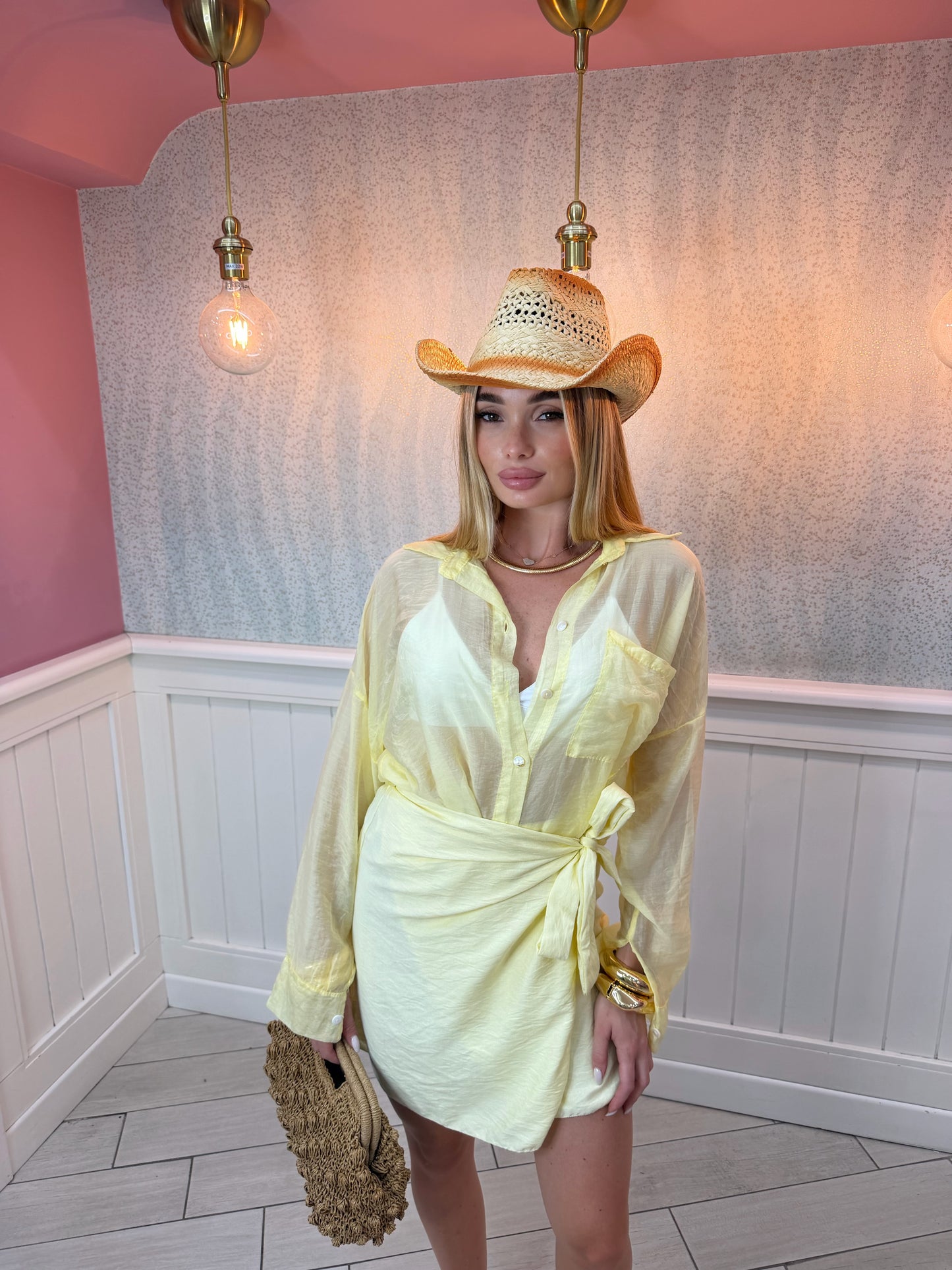CAMICIA FIAMMATA GIALLA