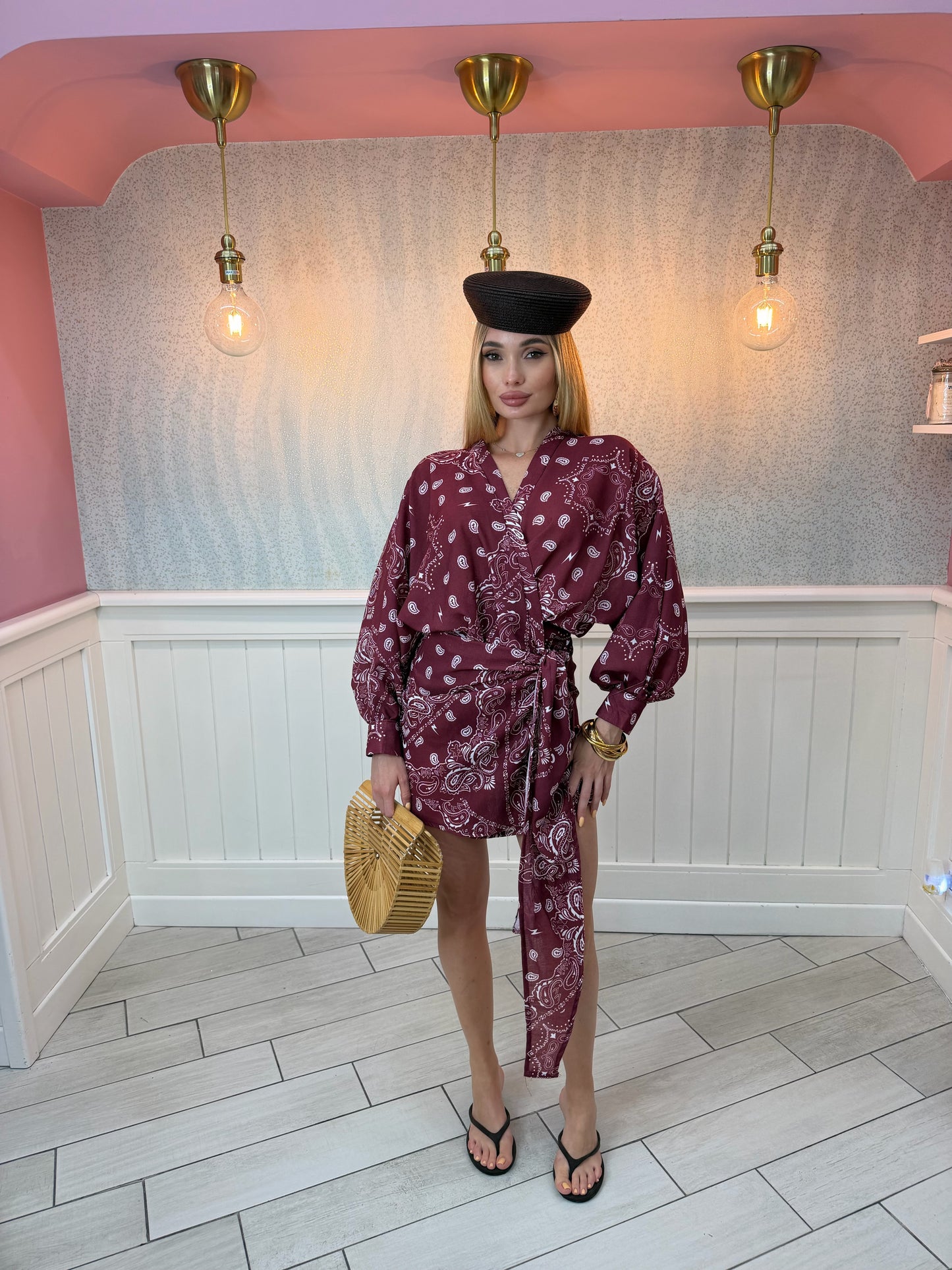 ABITO BANDANA BORDEAUX