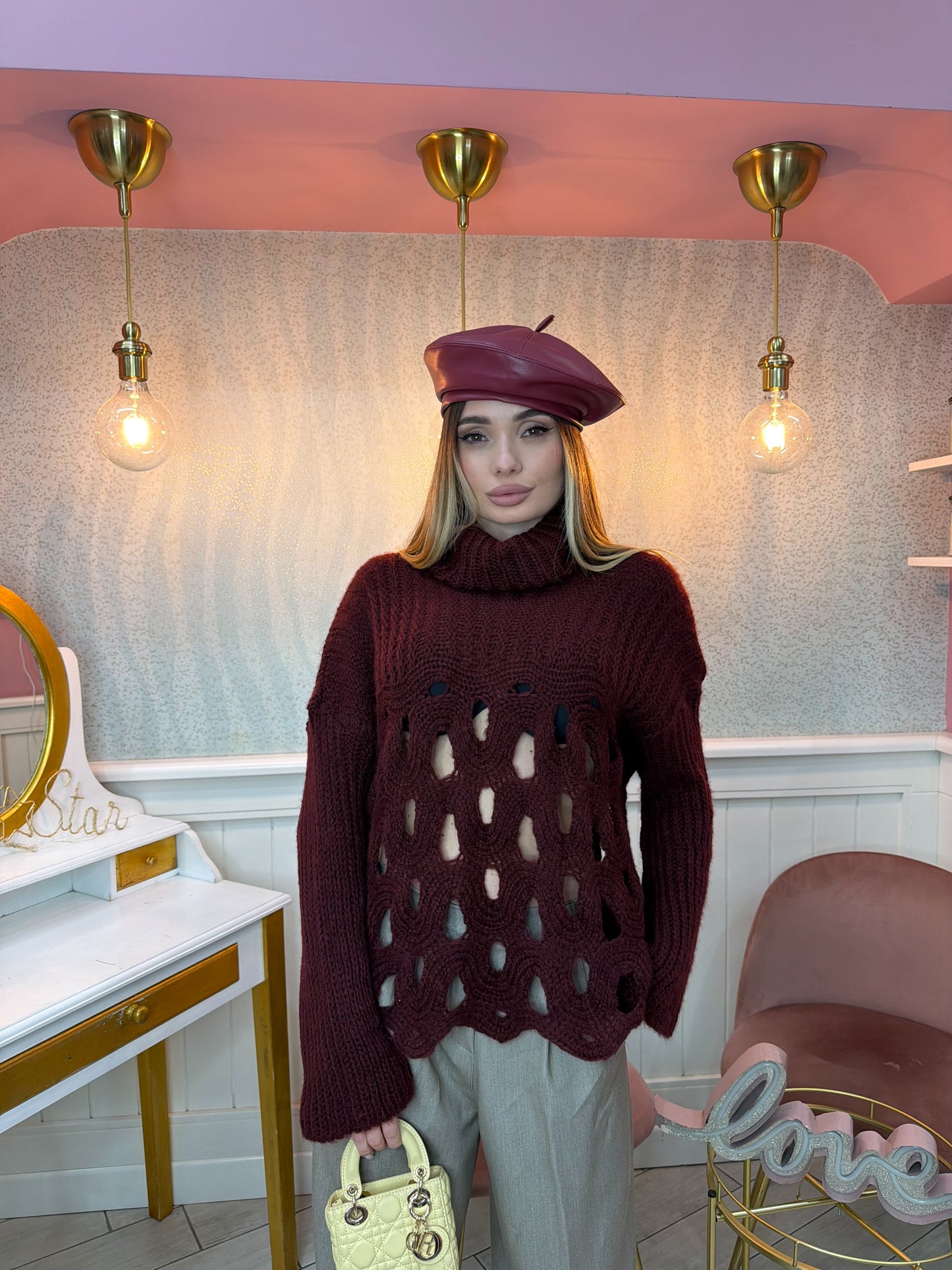 PULL STRONG BORDEAUX