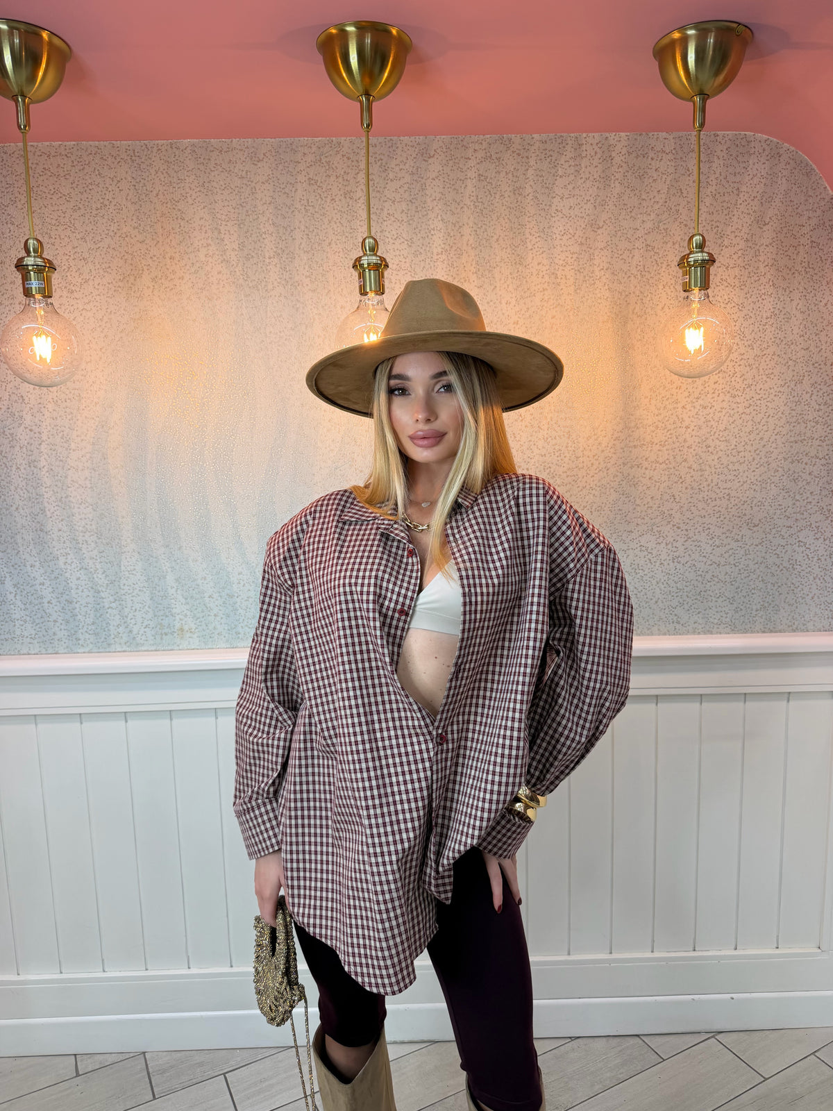 CAMICIA OVERSIZE VICKY BORDEAUX JUSTWEST