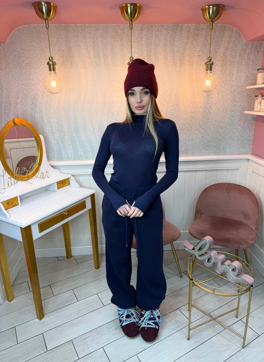 MAGLIA SEMIVELATA BLU