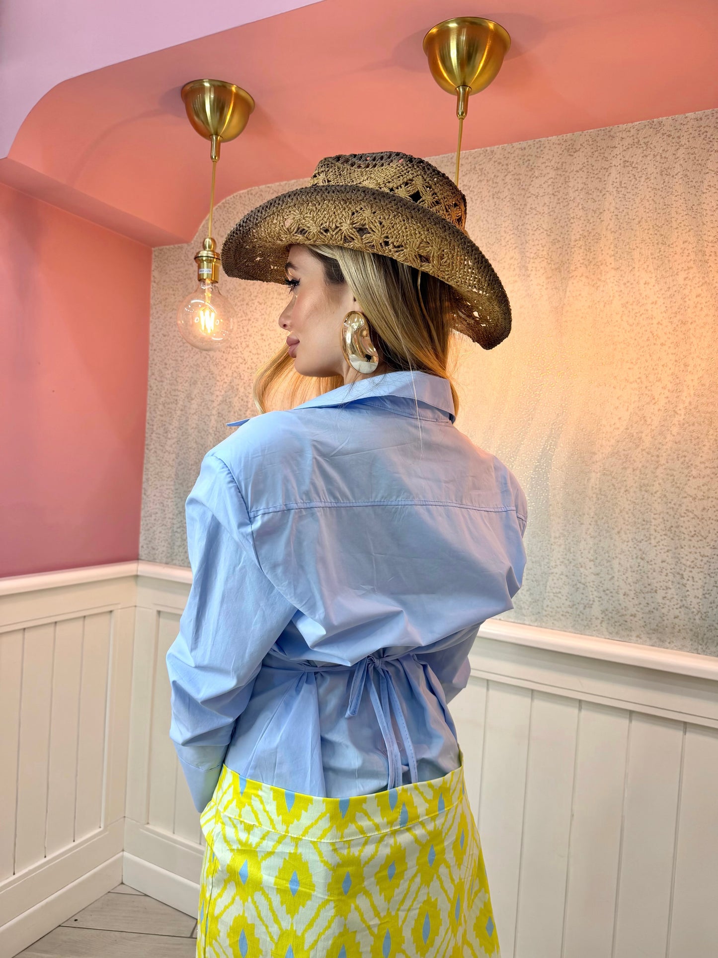 CAMICIA CIELO SPALLINA STRUTTURATA