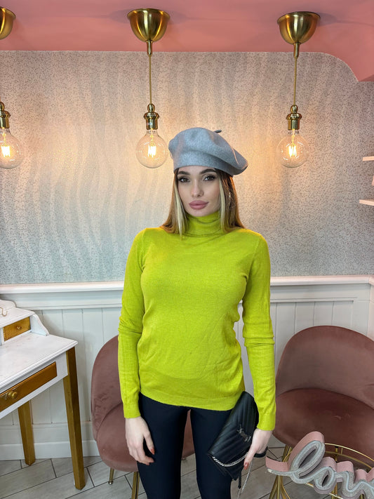PULL COLLO ALTO LIME