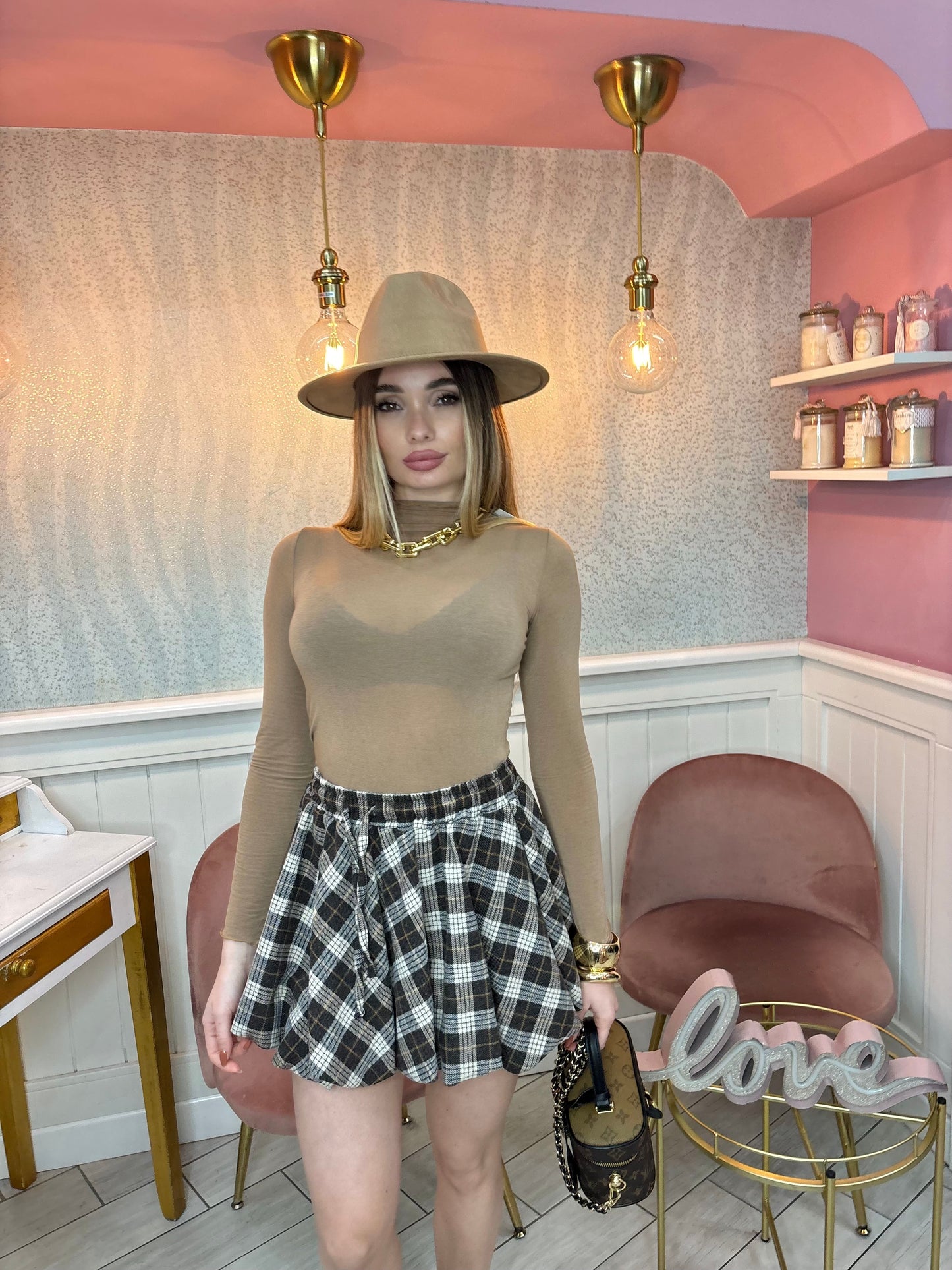 MAGLIA SEMITRASPARENTE CASHMERE CAMMEL