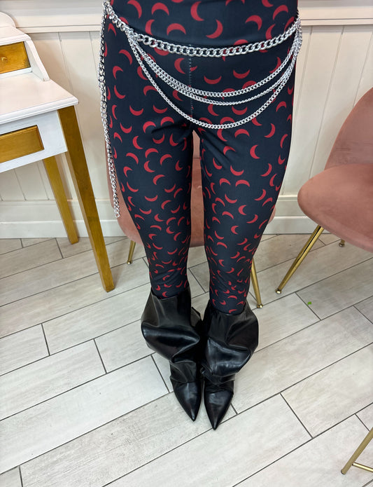 LEGGINS LUNE ROSSE
