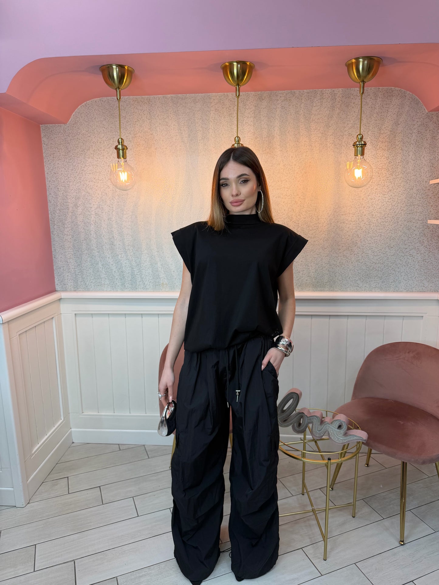 PANTALONE CARGO NERO