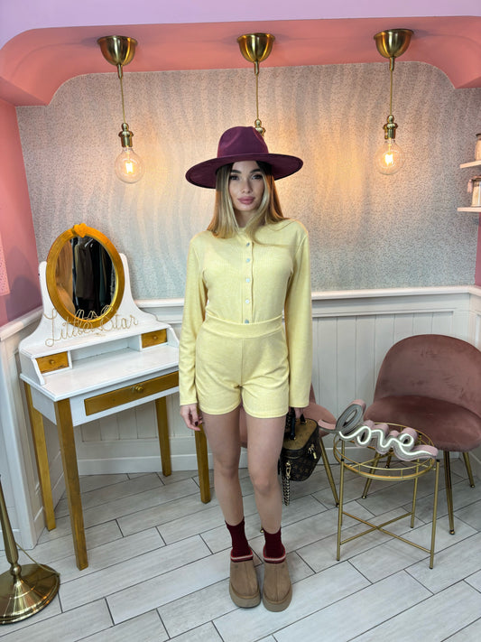COORDSET PARIS IN LANA GIALLO