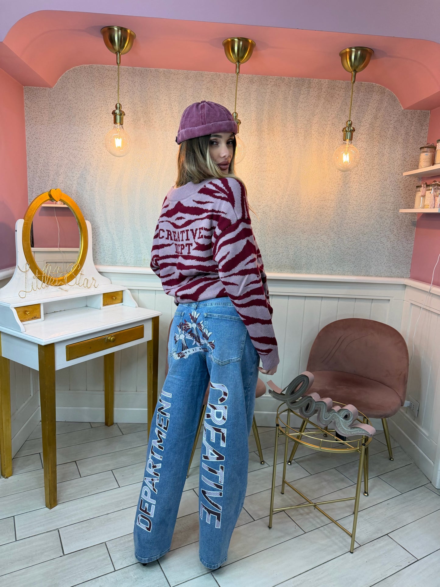 COORDINATO DENIM + PULL CREATIVE DEPT