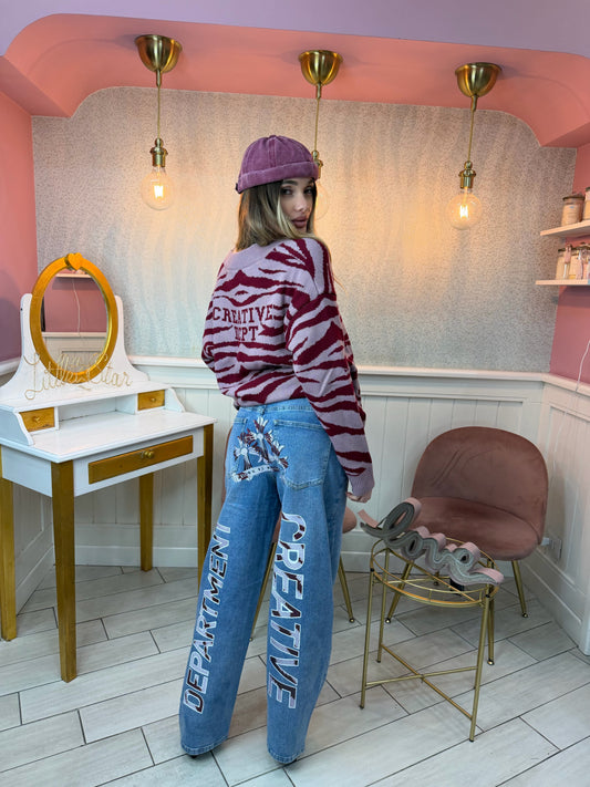 COORDINATO DENIM + PULL CREATIVE DEPT