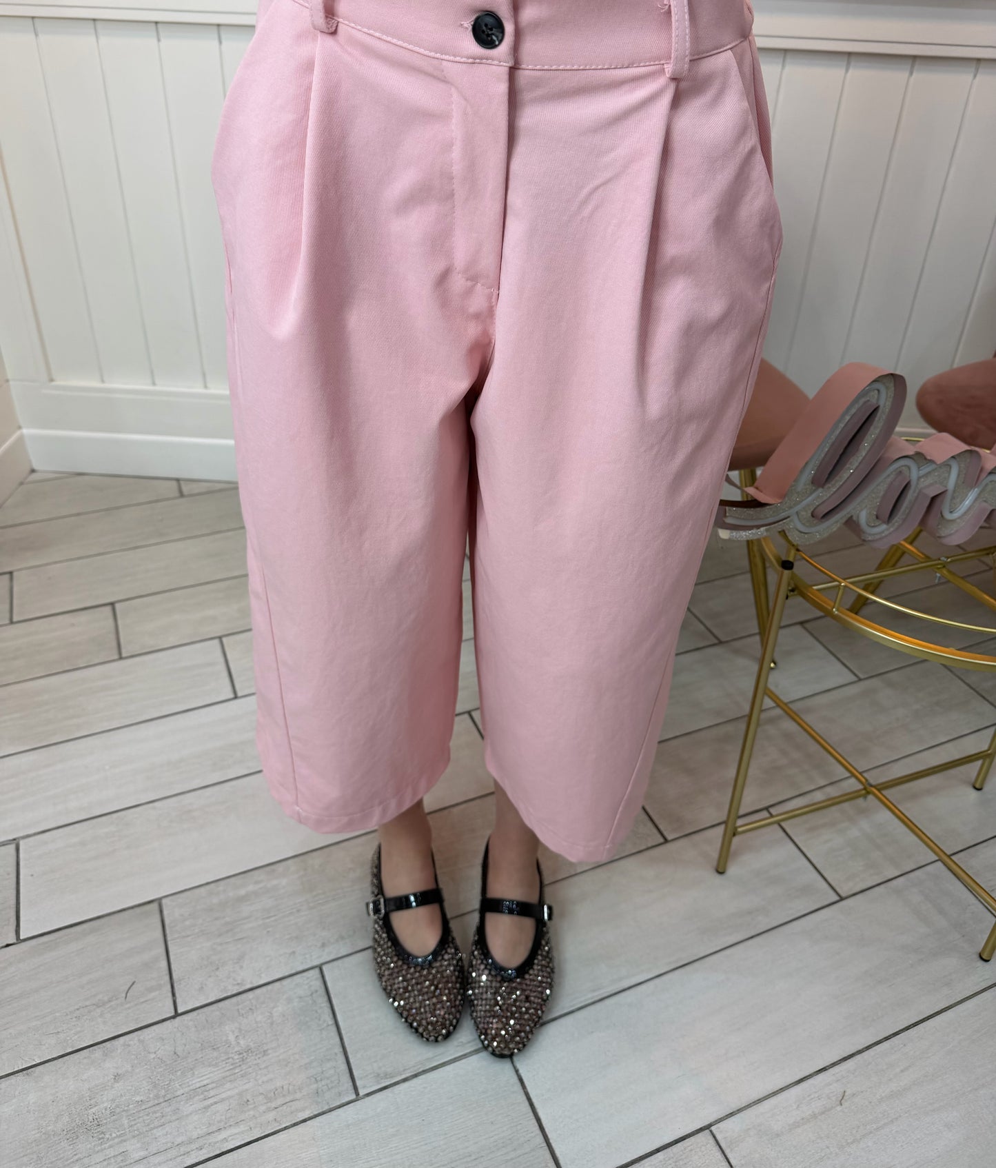 BERMUDA IN TESSUTO ROSA