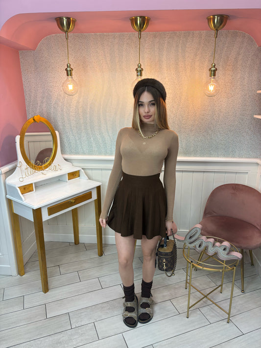 MAGLIA SEMITRASPARENTE CAFFÉ