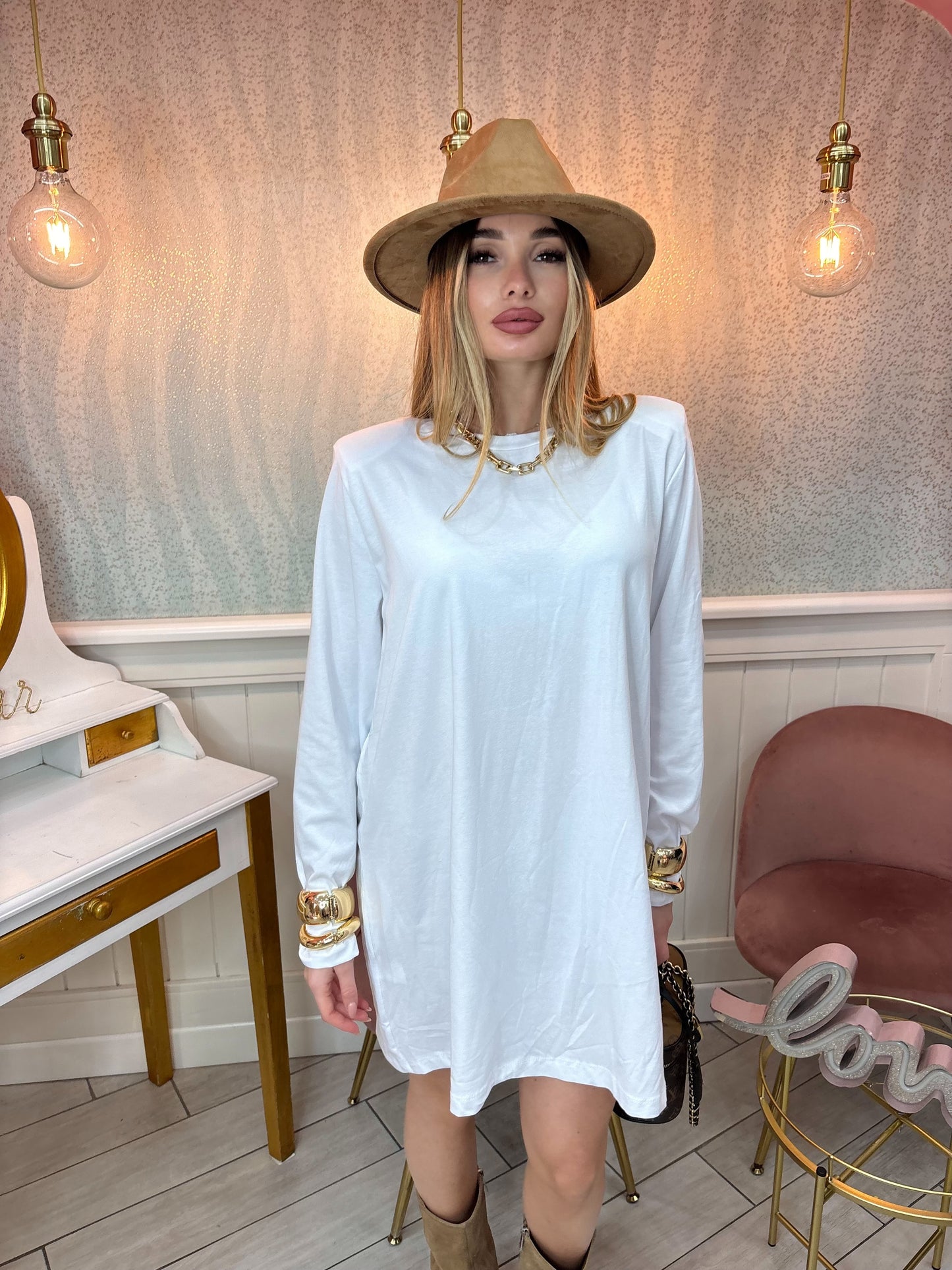 MAGLIA OVER SPALLINE PREMIUM BIANCA